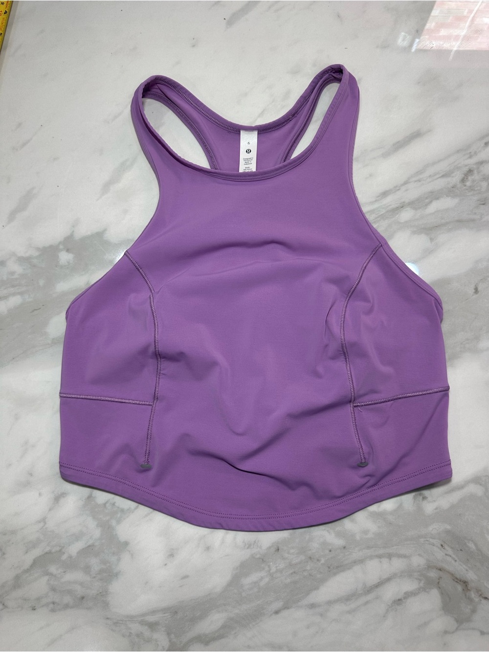 LULULEMON High-Neck Purple Sports Tank Workout Yoga Top Size 6